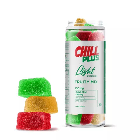25mg CBD, D8 Gummies - Fruity Mix - Chill Plus Best Sales Price - Gummies