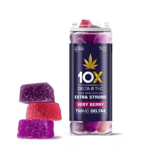 25mg Delta 8 THC Gummies - Very Berry - 10X Best Sales Price - Gummies