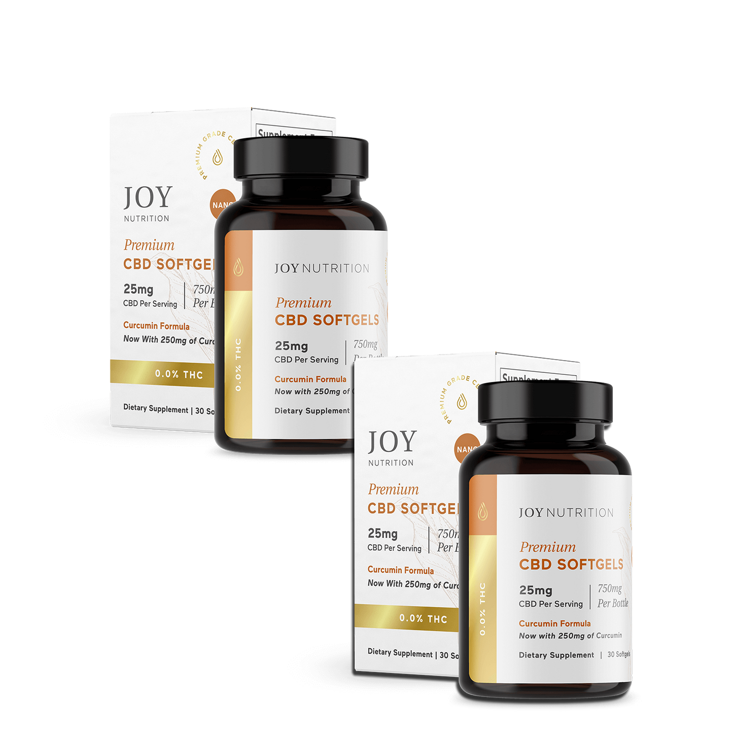 Joy Organics 25 mg CBD Curcumin Softgels Value Pack