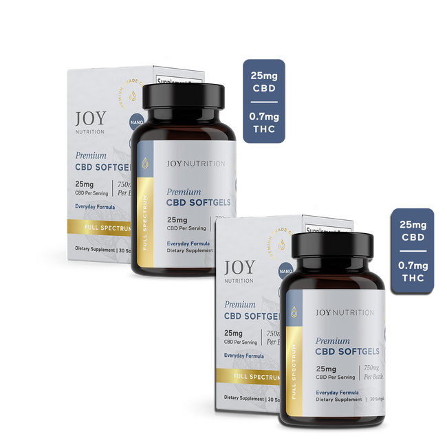 Joy Organics 25 mg Full-Spectrum CBD Softgels Value Pack