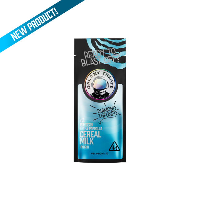 Galaxy Treats Cereal Milk - Diamond Infused 2ct THCA Prerolls