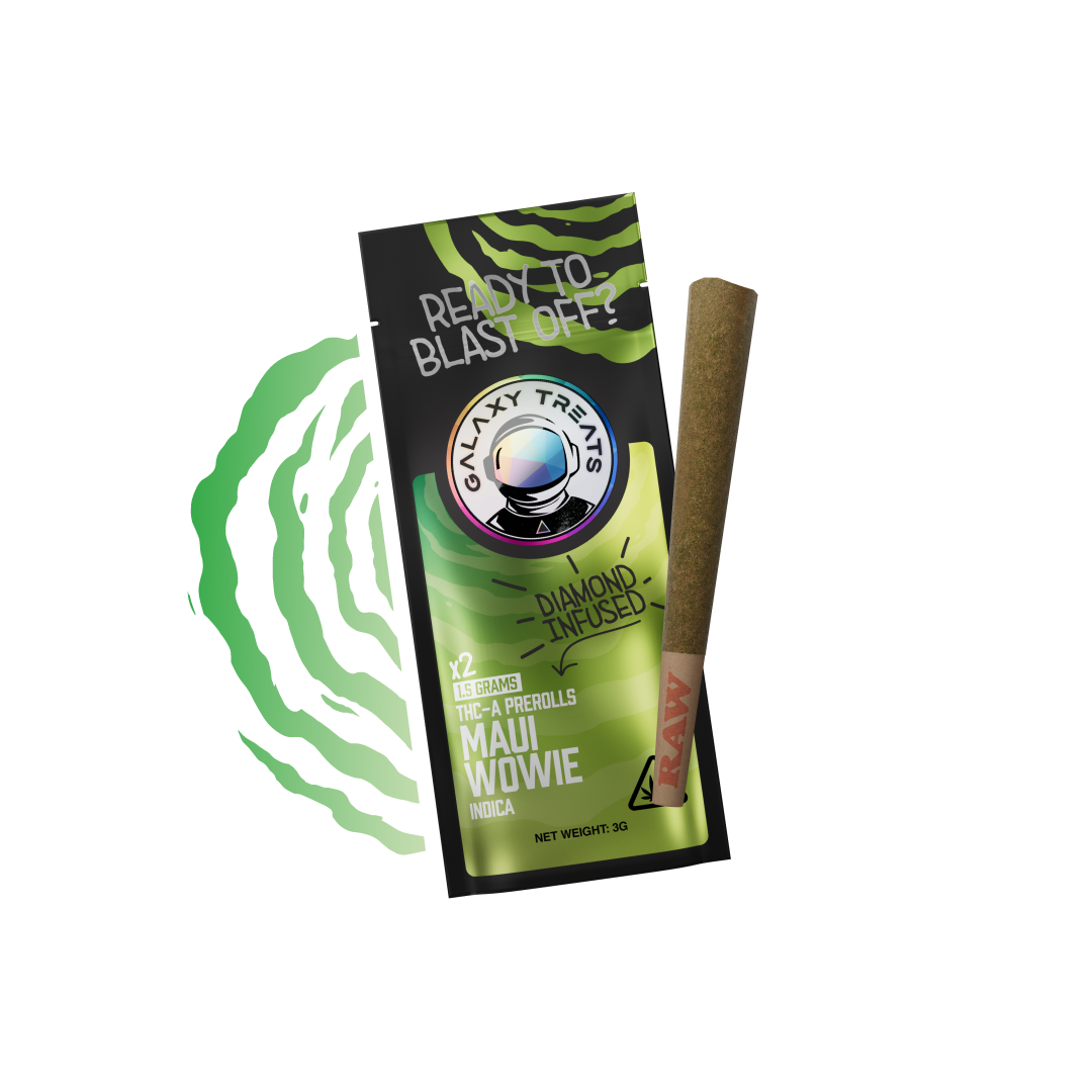 Galaxy Treats Maui Wowie - Diamond Infused 2ct THCA Prerolls