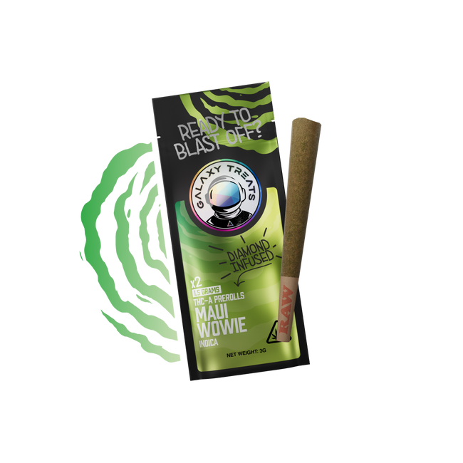 Galaxy Treats Maui Wowie - Diamond Infused 2ct THCA Prerolls
