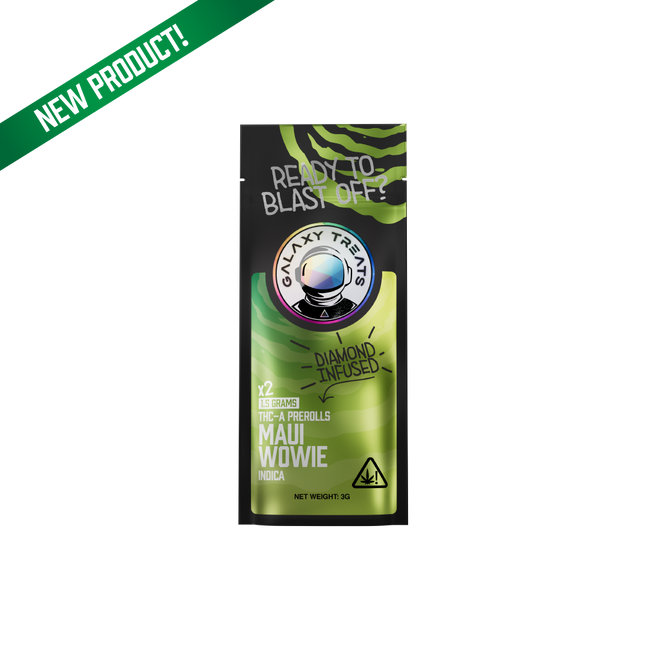 Galaxy Treats Maui Wowie - Diamond Infused 2ct THCA Prerolls
