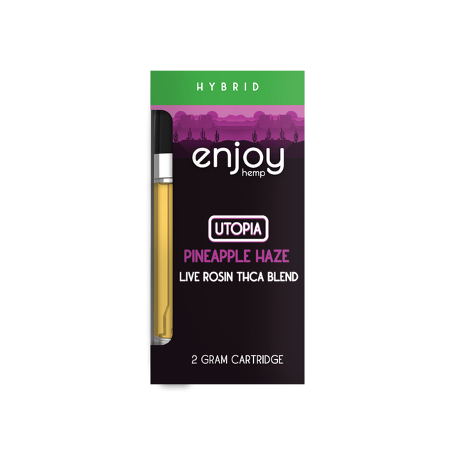 Enjoy Hemp 2ml THCA Blend Vape Cart for Utopia - Pineapple Haze (Hybrid) Best Sales Price - Vape Cartridges