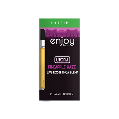 Enjoy Hemp 2ml THCA Blend Vape Cart for Utopia - Pineapple Haze (Hybrid) Best Sales Price - Vape Cartridges