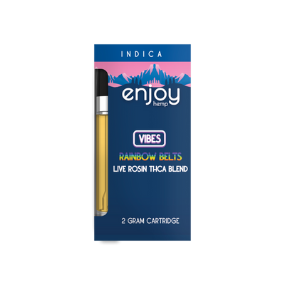 Enjoy Hemp 2ml THCA Blend Vape Cartridge for Vibes - Rainbow Belts (Indica) Best Sales Price - Vape Cartridges