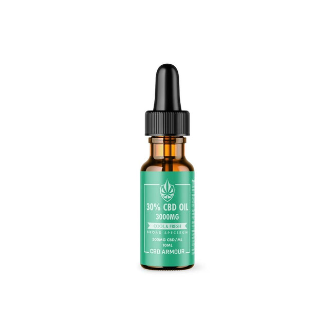 CBD Armour Broad Spectrum CBD Oil 30% – Cool Fresh 3000mg Best Sales Price - Tincture Oil