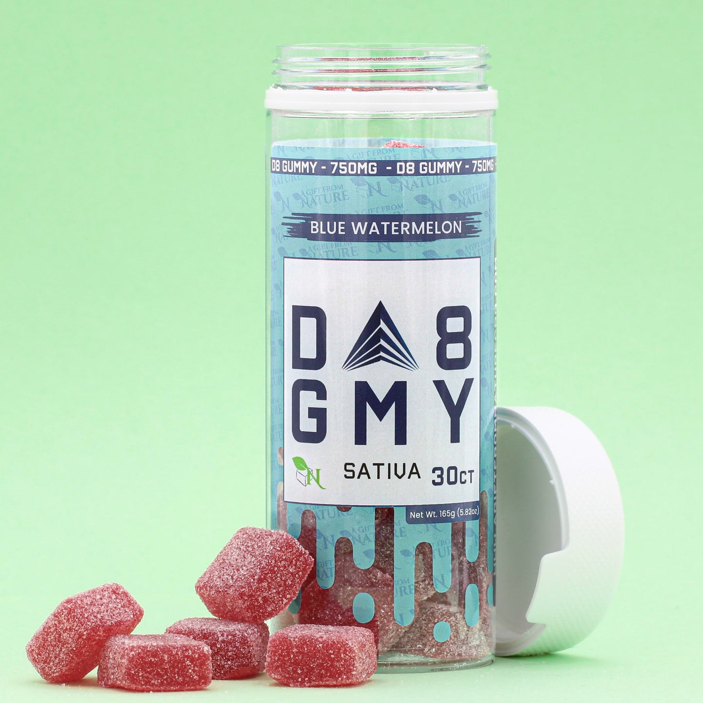 A Gift From Nature DELTA 8 GUMMIES - 30CT Blue Watermelon 750mg (25mg ea.) – SATIVA
