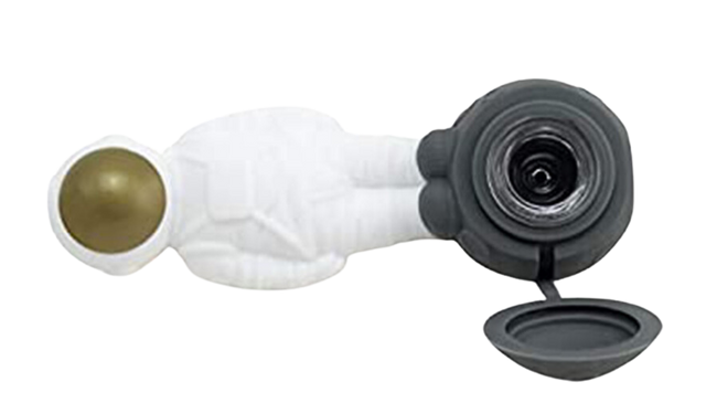 Silicone 2-in-1 Astronaut Hand Pipe and Vapor Straw