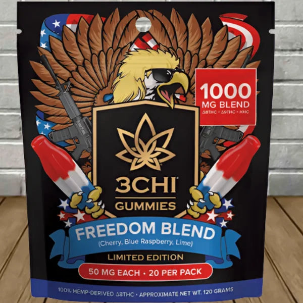 3Chi Limited Edition Freedom Blend Gummies 1000mg