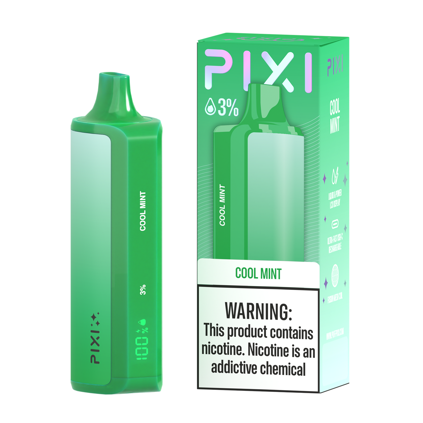PIXI Vape Disposable (8000 Puffs) 3% Nicotine | LCD Display Best Sales Price - Disposables