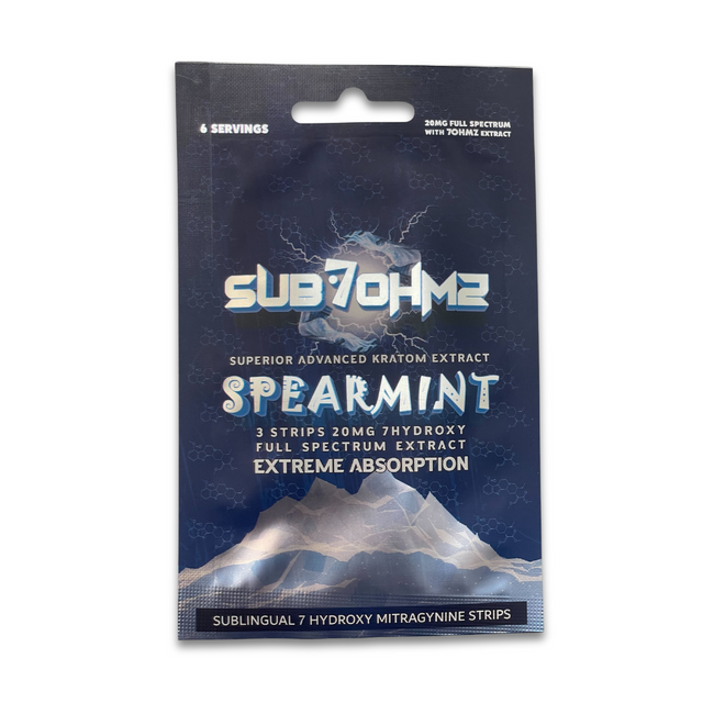 SUB7-OHMZ Spearmint Kratom Strips (20mg) Best Sales Price - Edibles