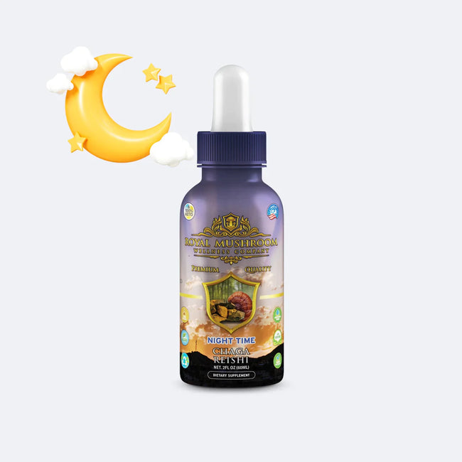 Royal Mushroom Night Time Tincture | Chaga & Reishi Extract Best Sales Price - Tincture Oil