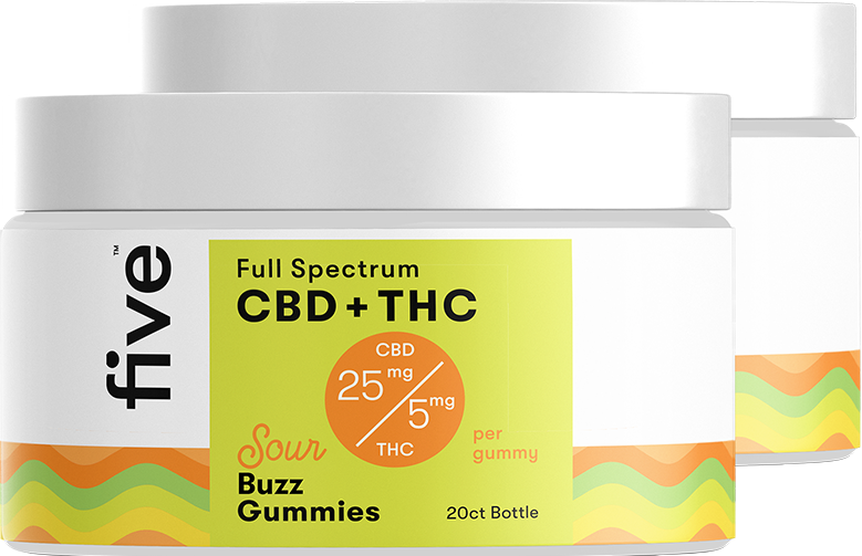 Five CBD Full Spectrum CBD + THC Gummies [Free]