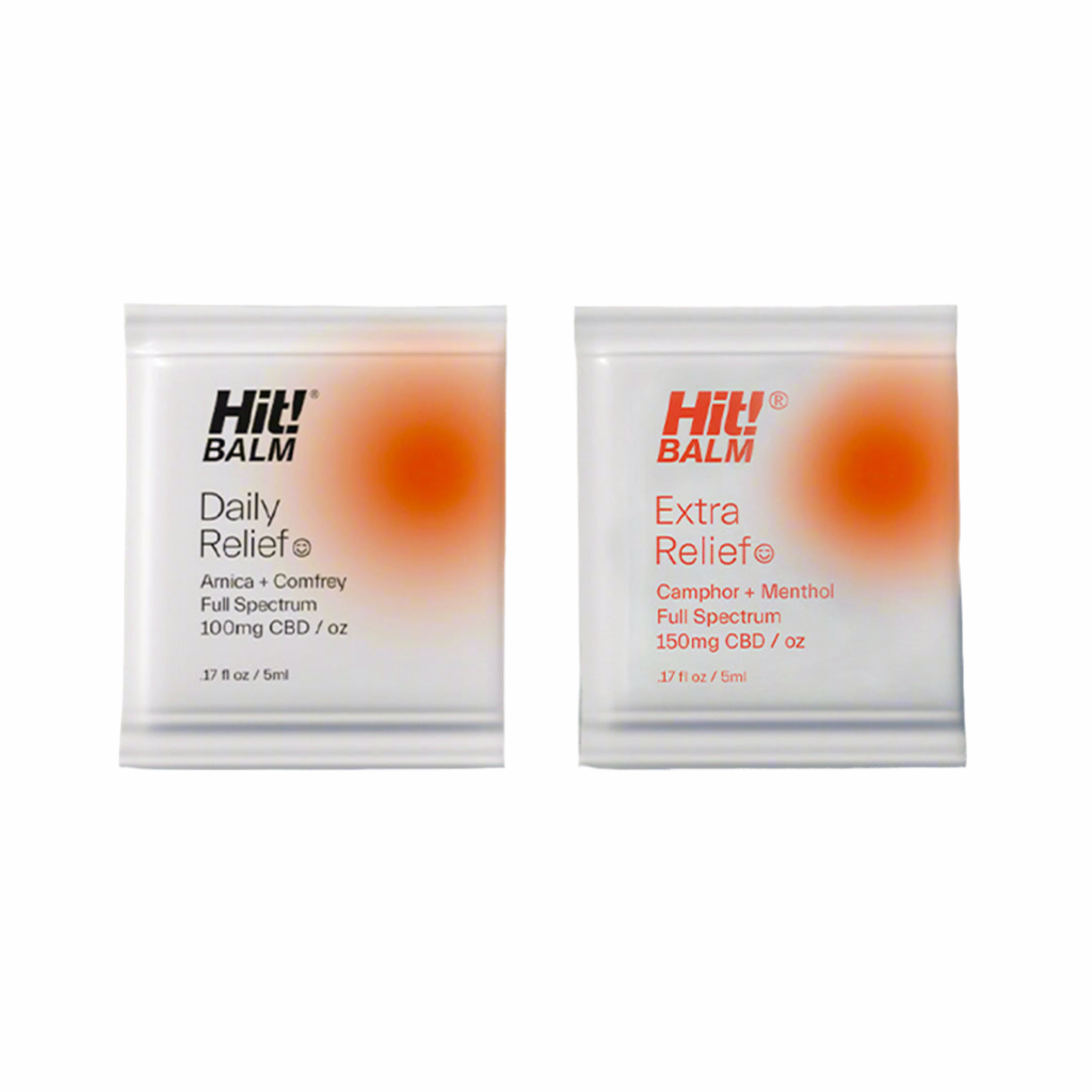 2x Hit! Balm Samples 1x Daily Relief & 1x Extra Relief Packets Best Sales Price - CBD