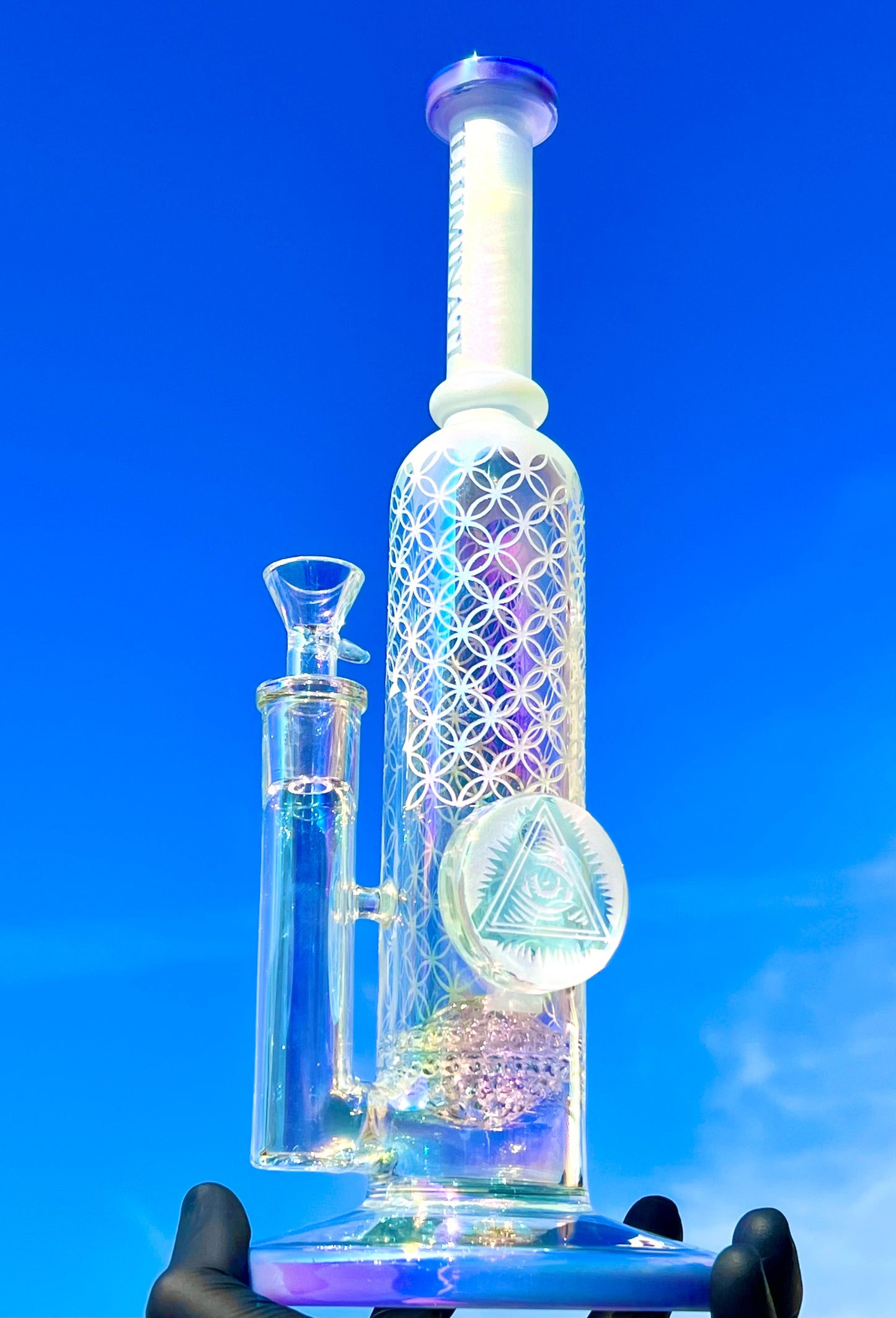 Illuminati Glass JDG 005 - Seed of Life Waterpipe Best Sales Price - Bongs