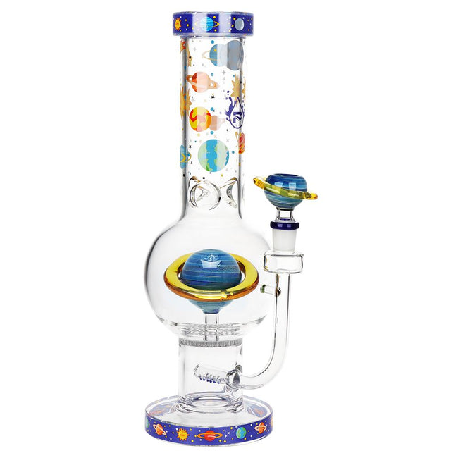 Pulsar Rings of Saturn Bubble Base Glass Water Pipe - 12.75" / 14mm F