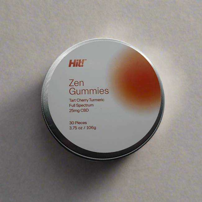 Hit! Zen Gummies I Tart Cherry Turmeric I Full Spectrum I 750mg CBD I 25mg each | 30 ct