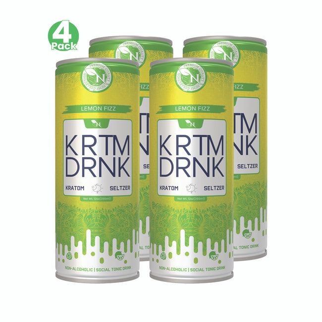 KRATOM BEVERAGE - LEMON FIZZ - 80MG - 4 PACK