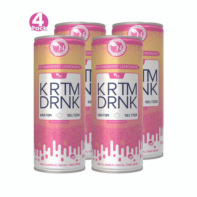 KRATOM BEVERAGE - STRAWBERRY LEMONADE - 80MG - 4 PACK
