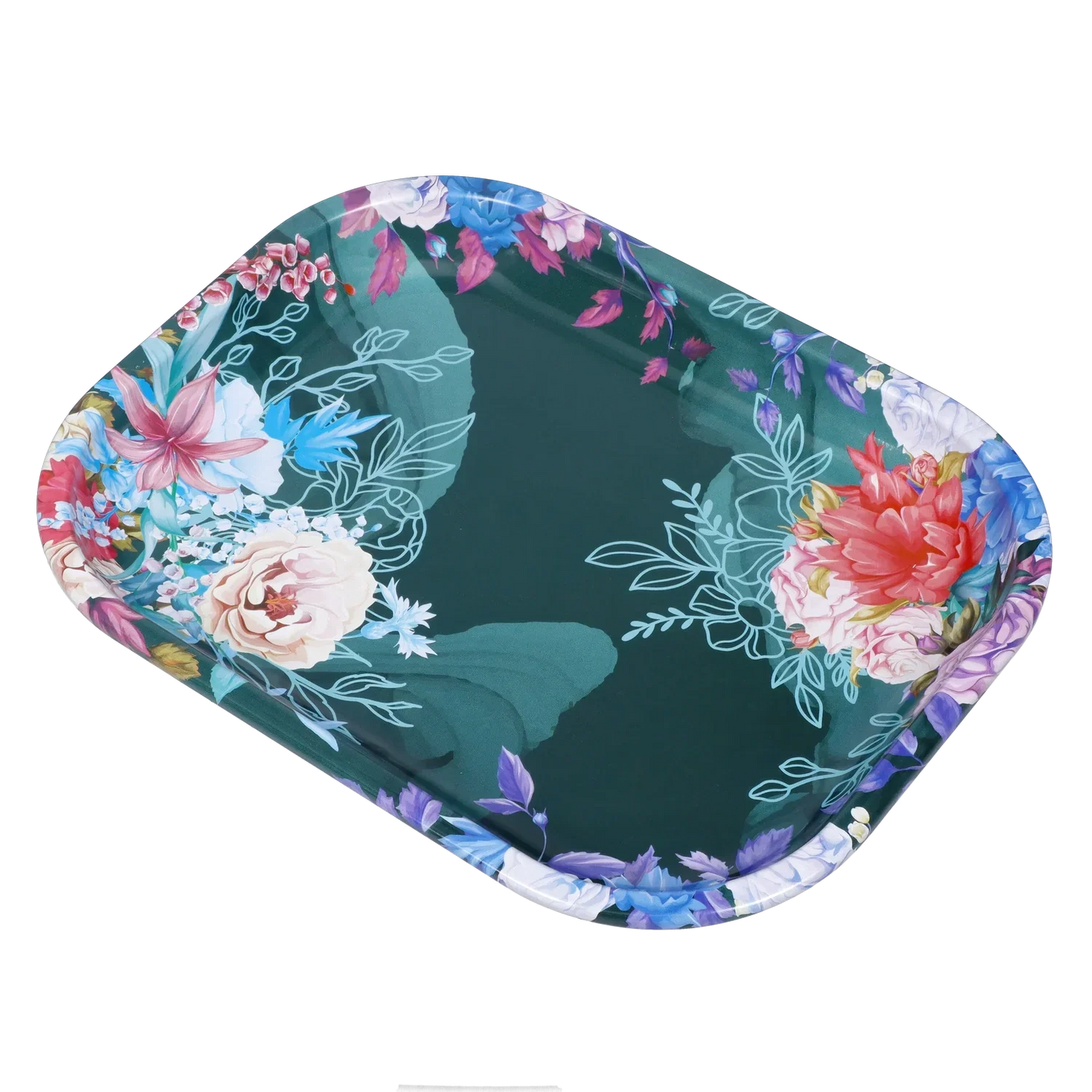 Famous Brandz Famous Design Floral Lush Rolling Tray