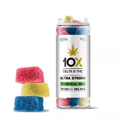 50mg Delta 8 THC Gummies - Tropical Mix - 10X Best Sales Price - Gummies