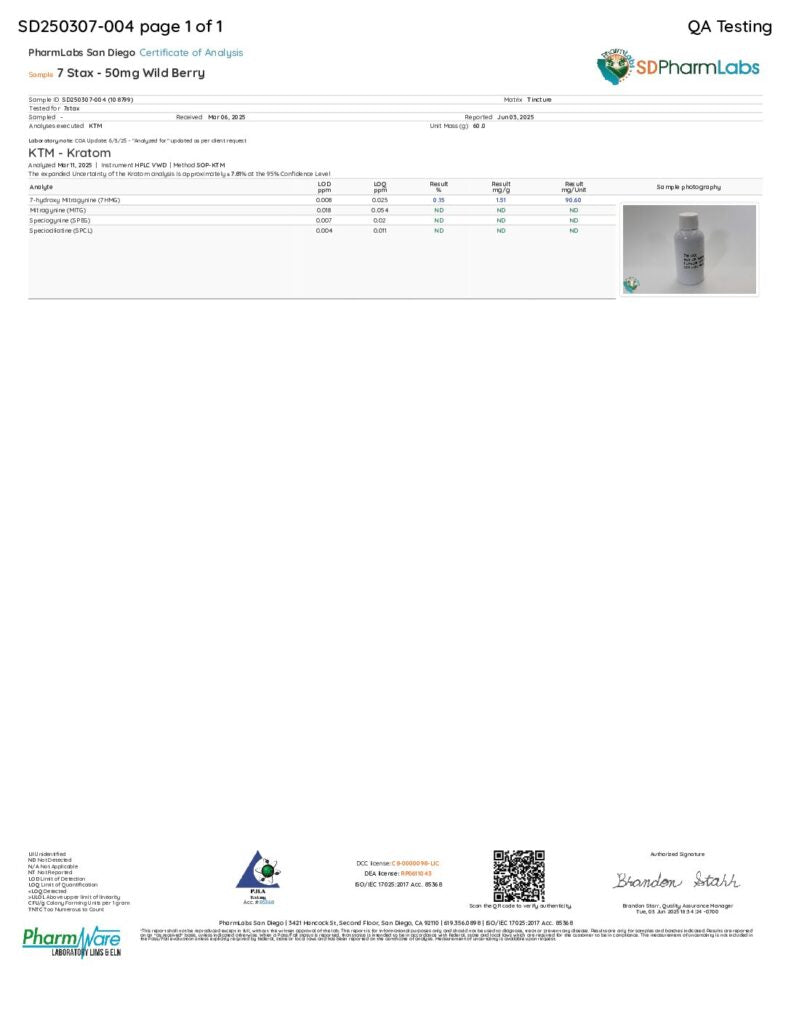 7Stax Premium 7-OH Kratom Alkaloid Tablets (250mg – 5 Count)