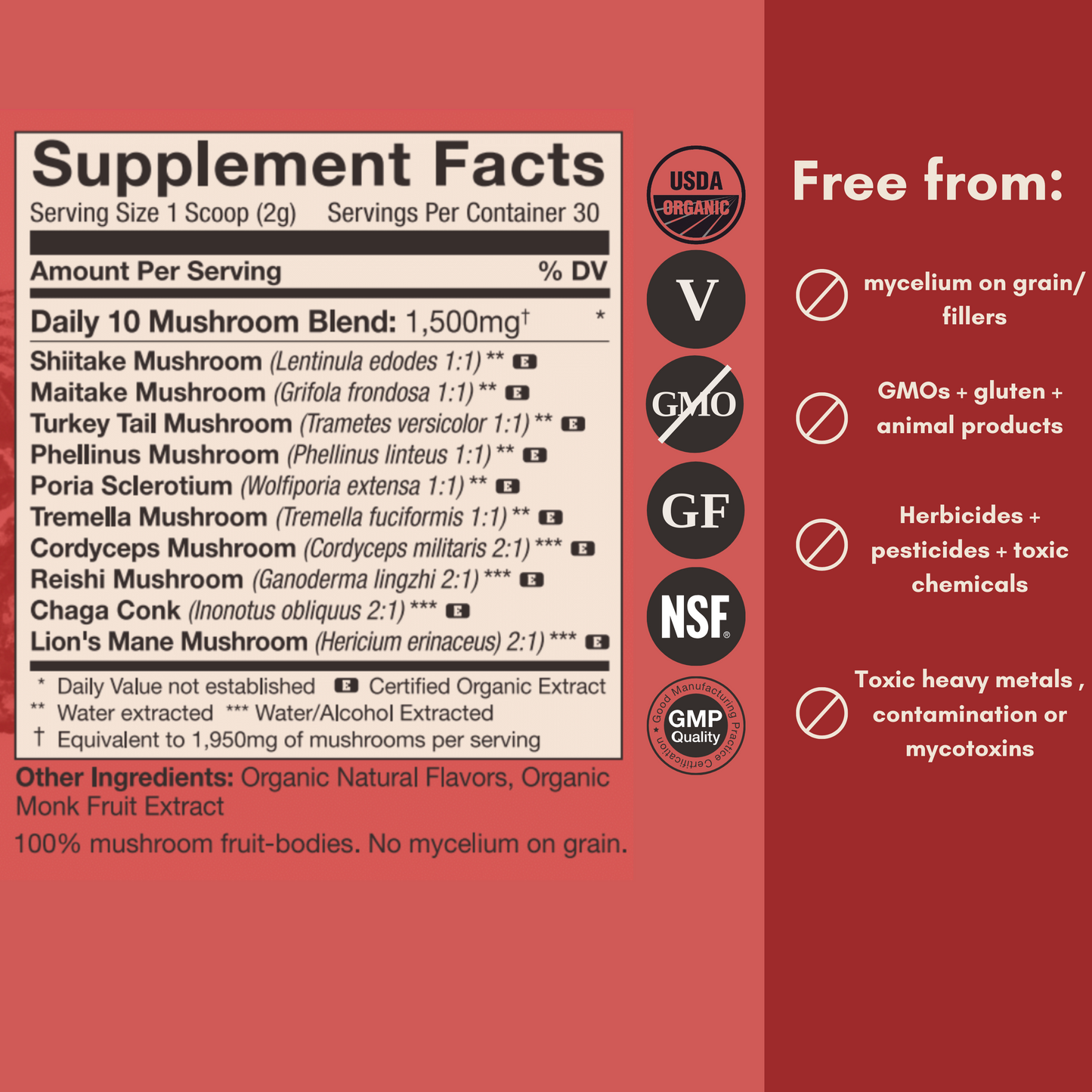 Mushroom Revival Daily 10 Mushroom Blend Powder Best Sales Price - Edibles