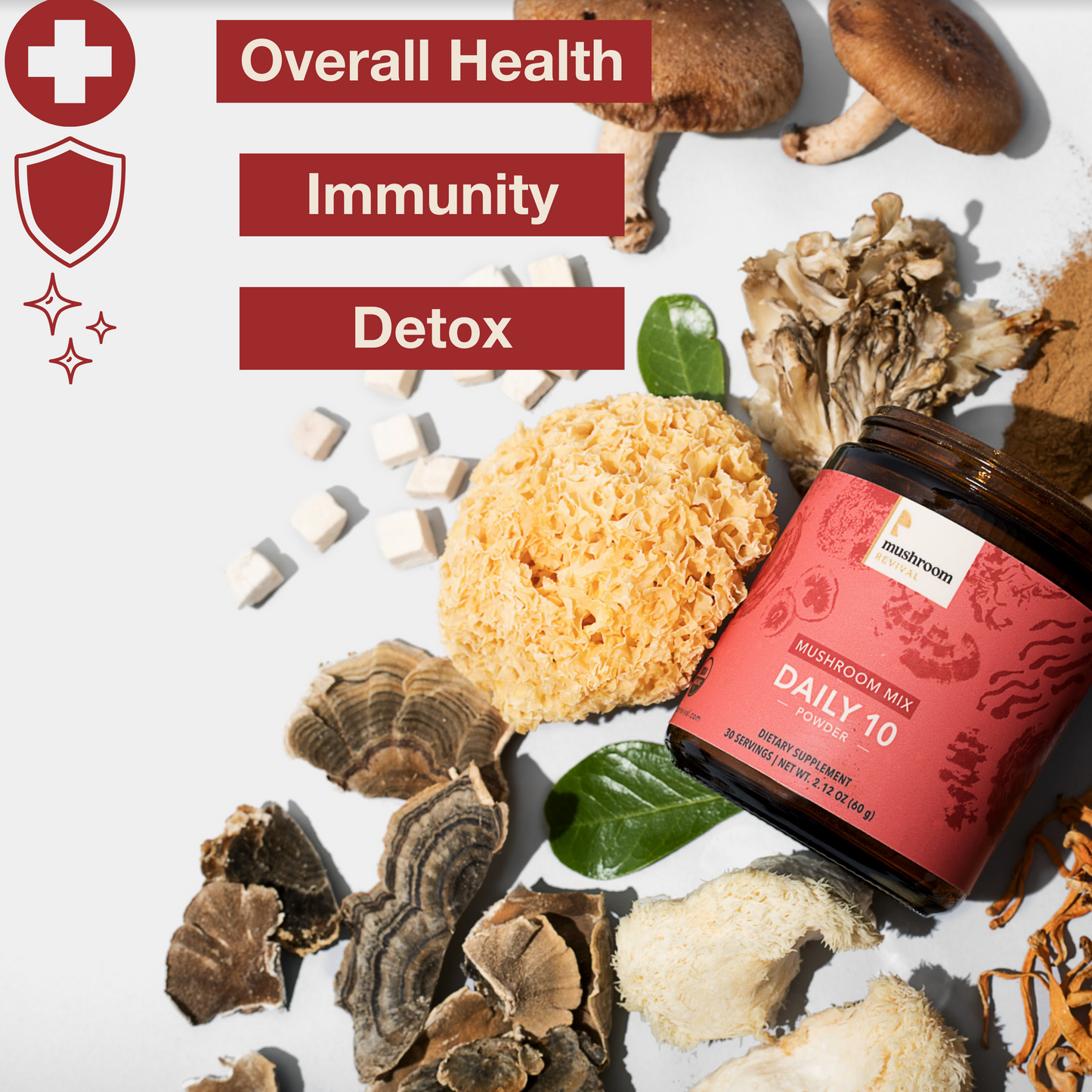 Mushroom Revival Daily 10 Mushroom Blend Powder Best Sales Price - Edibles