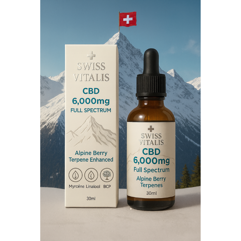 Swiss Vitalis CBD 6000mg – Full Spectrum Alpine Terpenes Best Sales Price - Tincture Oil