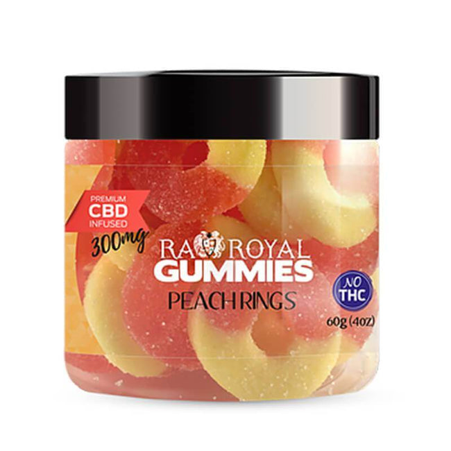 RA Royal CBD | Peach Ring CBD Gummies 300mg - 1200mg Best Sales Price - Gummies