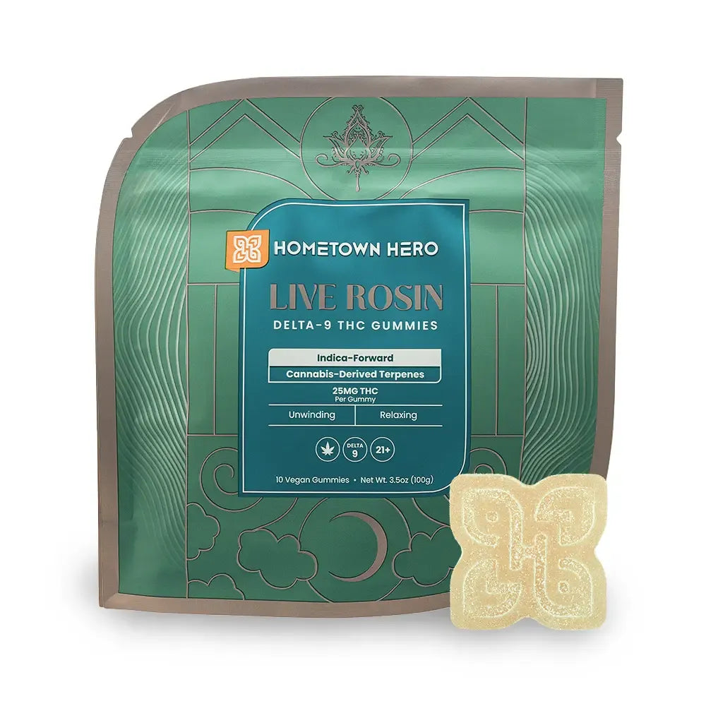 Hometown Hero Live Rosin Delta 9 THC Gummies - 250mg Best Sales Price - Gummies