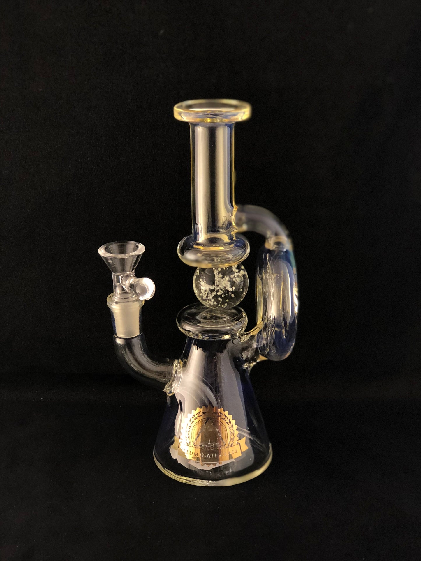 Illuminati Glass BH6 009 - FUMED Marble Orbit Rig Best Sales Price - Bongs