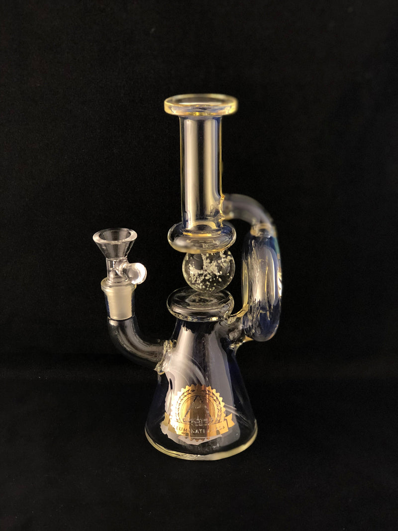 Illuminati Glass BH6 009 - FUMED Marble Orbit Rig Best Sales Price - Bongs