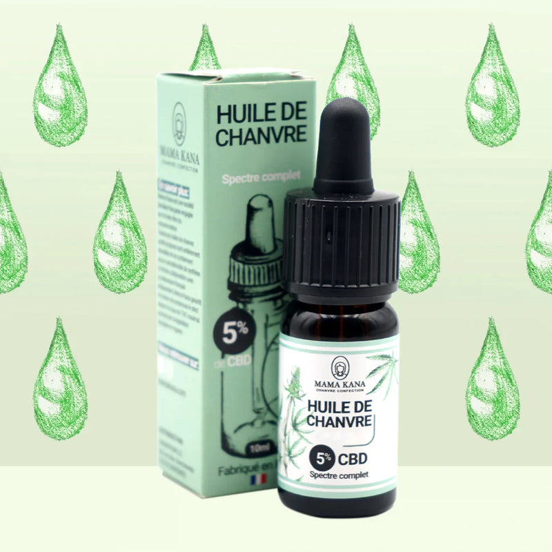 MAMA KANA CBD Huile 5% de CBD Full Spectrum 🇫🇷 Best Sales Price - Tincture Oil