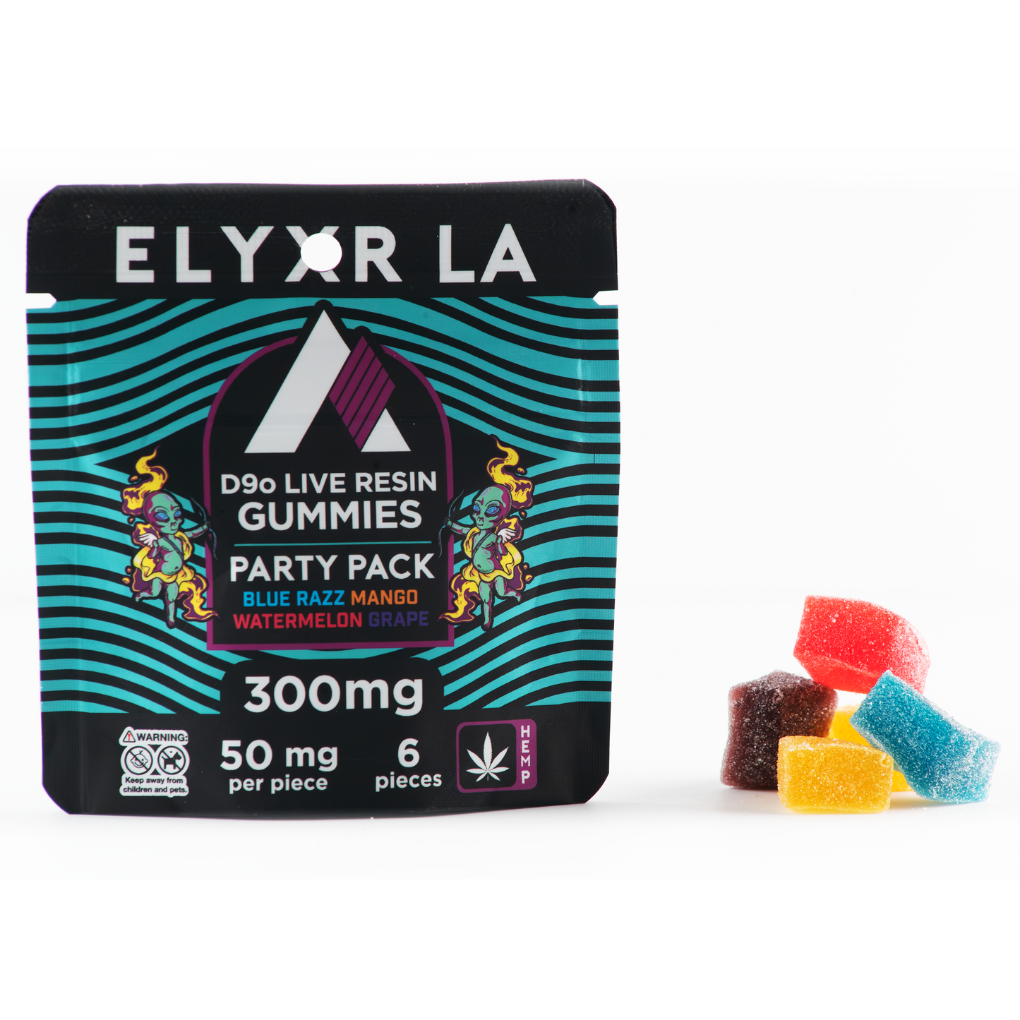 Elyxr D9o Live Resin Gummies (300mg) 6 Pack Best Sales Price - Gummies