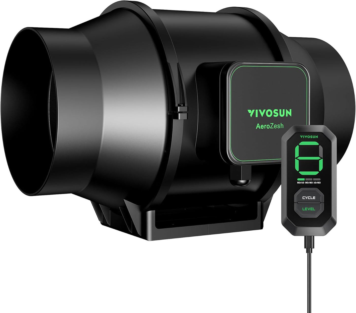 VIVOSUN G8 8" Inline Duct Fan & Temperature Humidity Controller, E42A WiFi-App Control AeroZesh Grow Tent Fan& Smart Thermostat, 725 CFM EC Motor Exhaust Fan for Heating Cooling, Greenhouse Accessory