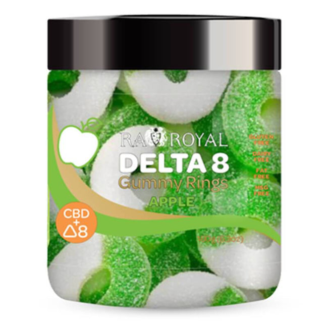 RA Royal CBD | Apple CBD + Delta 8 THC Gummy Rings - 800mg Best Sales Price - Gummies