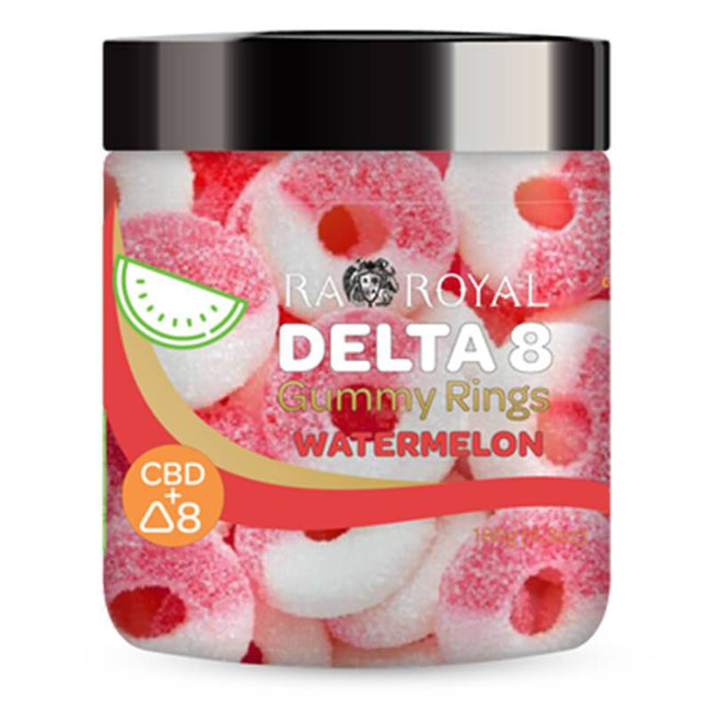RA Royal CBD | Watermelon CBD + Delta 8 THC Gummy Rings - 800mg Best Sales Price - Gummies