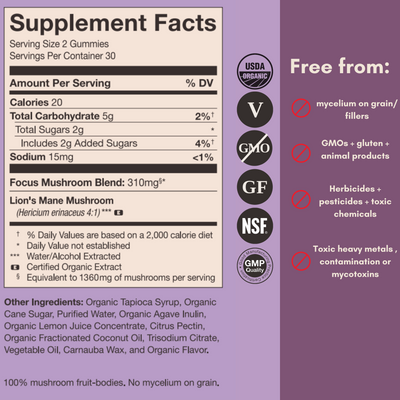 Mushroom Revival Focus Lion's Mane Gummies Best Sales Price - Gummies