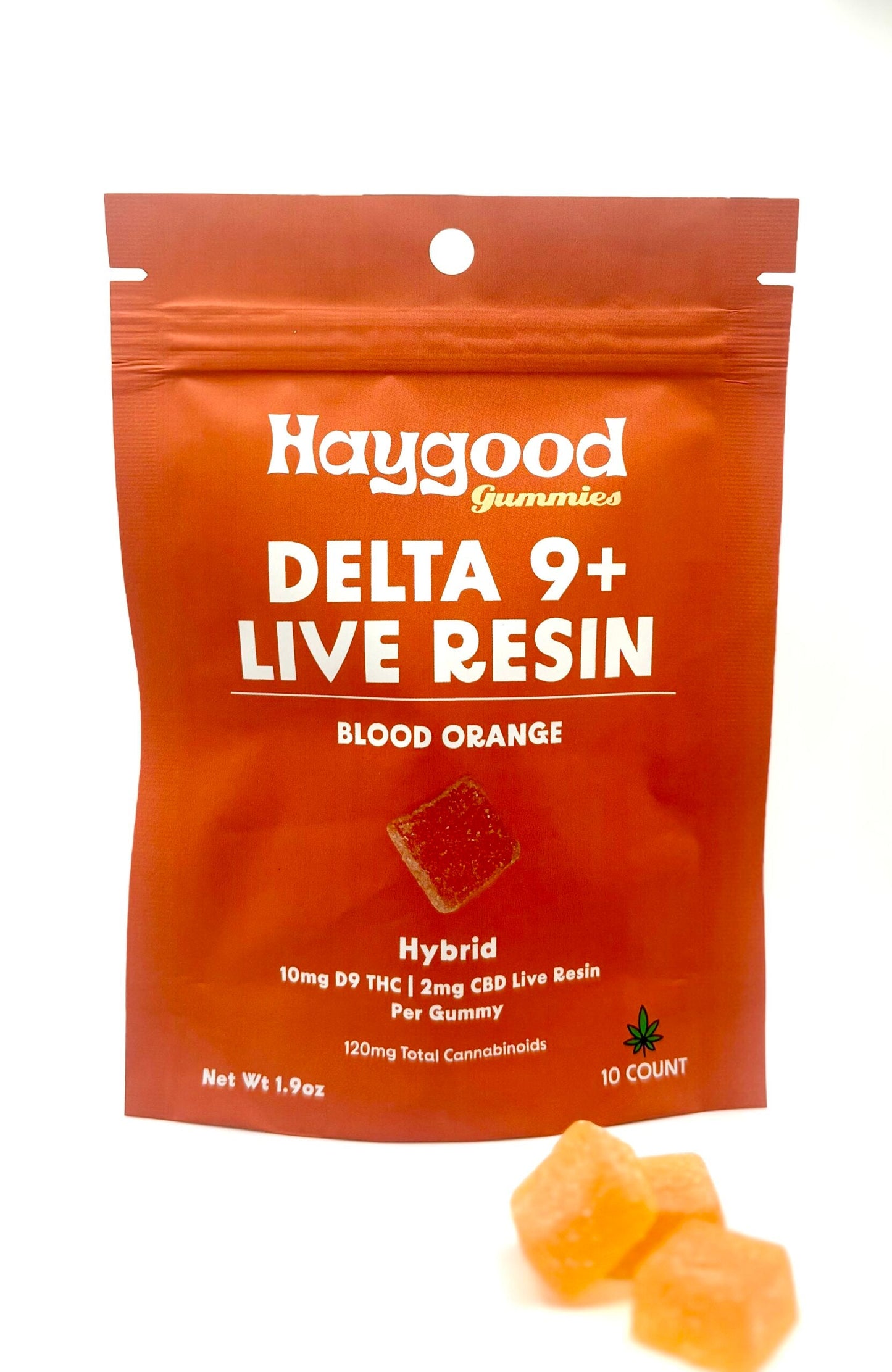 Haygood Farms D9 THC Live Resin Gummies - Hybrid - Blood Orange