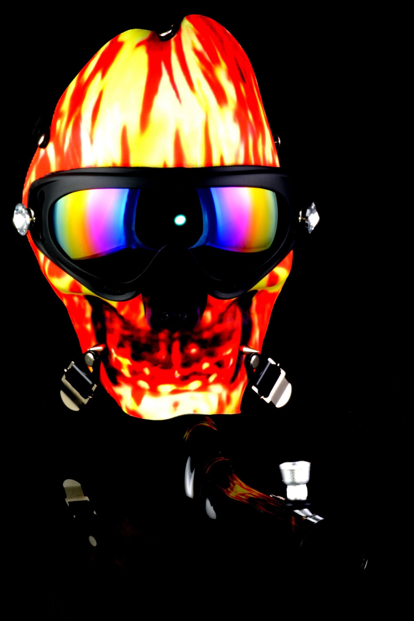 Skull Party Gas Mask Acrylic Bong