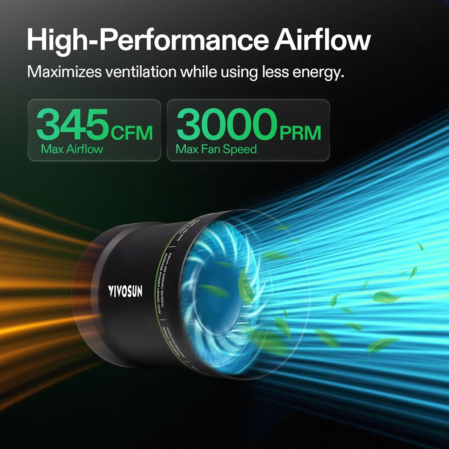 VIVOSUN 4 Inch Inline Duct Fan 100 CFM, HVAC Exhaust Ventilation Fan with Low Noise for Basements, Bathrooms, Kitchens and Attics, Silver