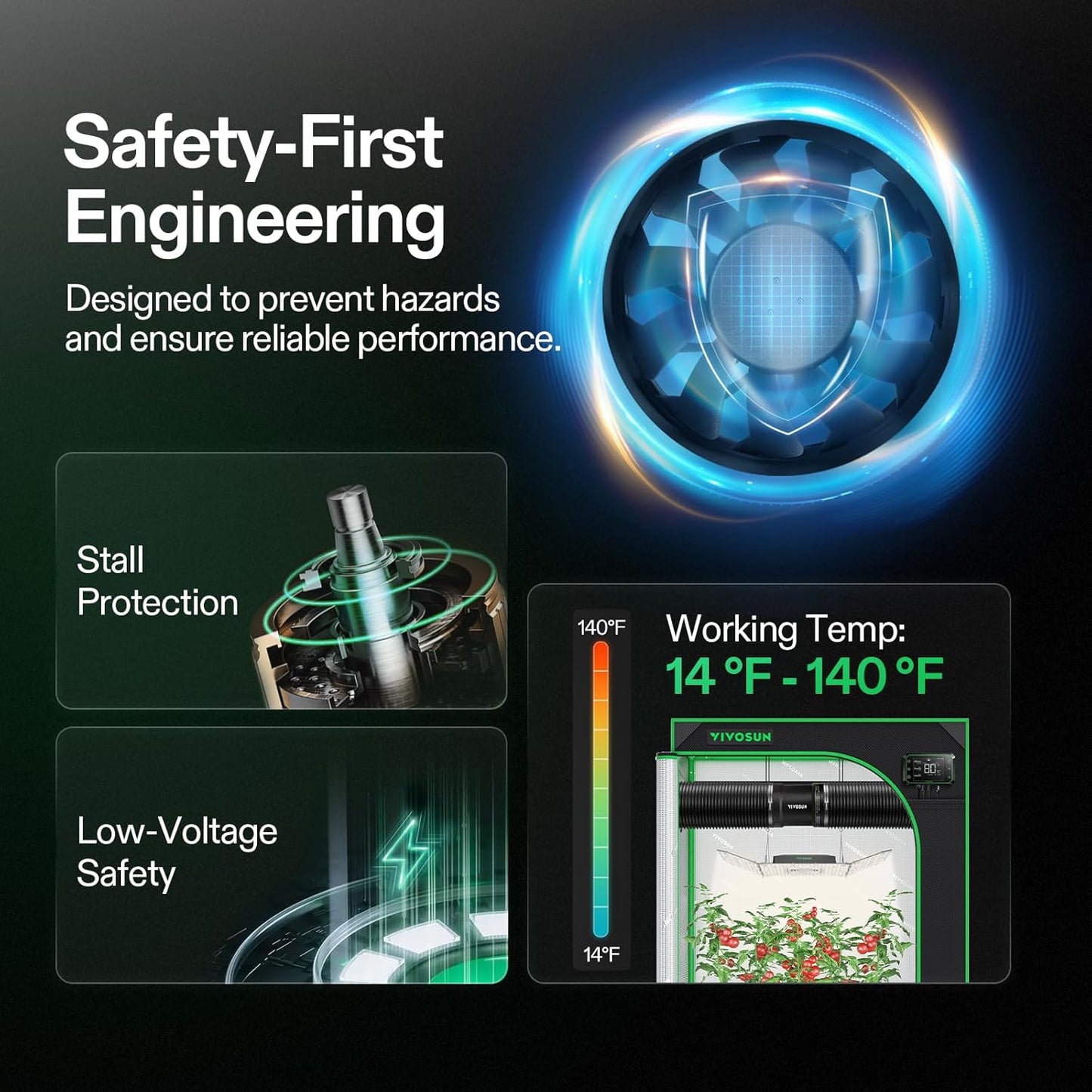 VIVOSUN 4 Inch Inline Duct Fan 100 CFM, HVAC Exhaust Ventilation Fan with Low Noise for Basements, Bathrooms, Kitchens and Attics, Silver