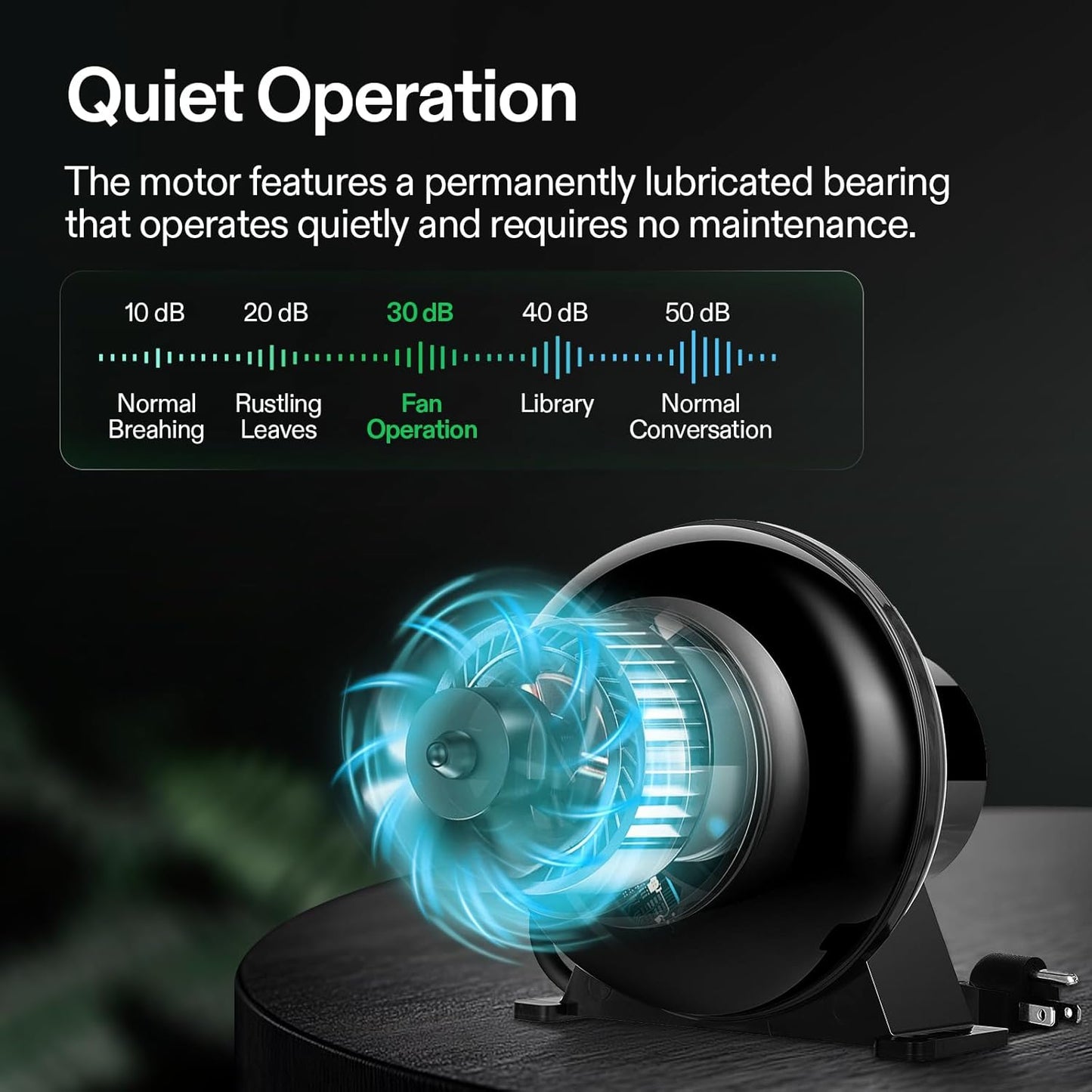 VIVOSUN D4 4 Inch 195 CFM Inline Duct Ventilation Fan HVAC Vent Blower for Hydroponics Grow Tent