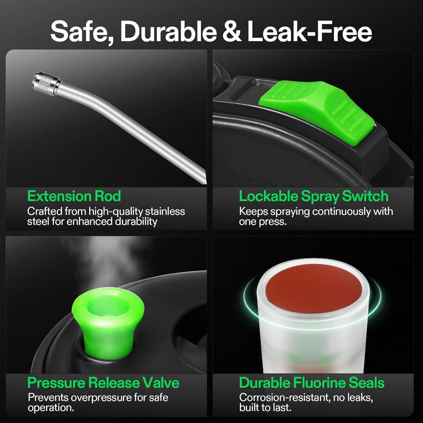 VIVOSUN 70oz Pump Sprayer, Portable Water Spray Bottle for Spraying Plants, Flowers, Weeds and Cleaning, Hand Pump with Side Filling Port, Measuring Cup, Adjustable Nozzles