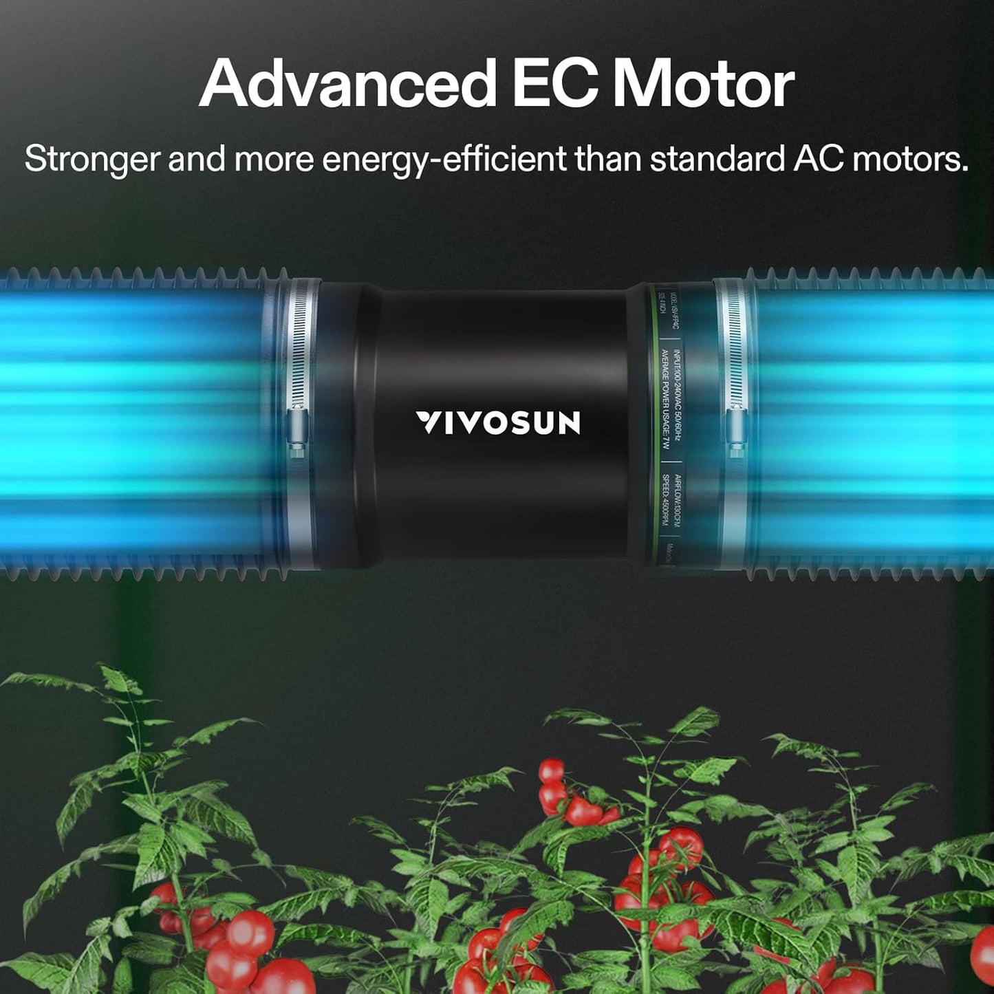 VIVOSUN 6” Inline Booster Duct Fan with Speed Regulator, 345 CFM Quiet Exhaust Fan for HVAC Ventilation in Grow Tents, Basements, Bathrooms, Kitchens, and Attics