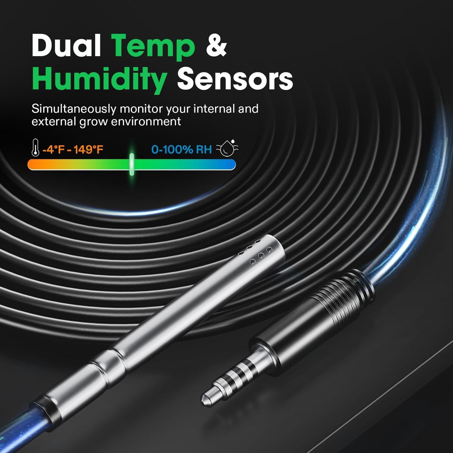 VIVOSUN G8 8" Inline Duct Fan & Temperature Humidity Controller, E42A WiFi-App Control AeroZesh Grow Tent Fan& Smart Thermostat, 725 CFM EC Motor Exhaust Fan for Heating Cooling, Greenhouse Accessory