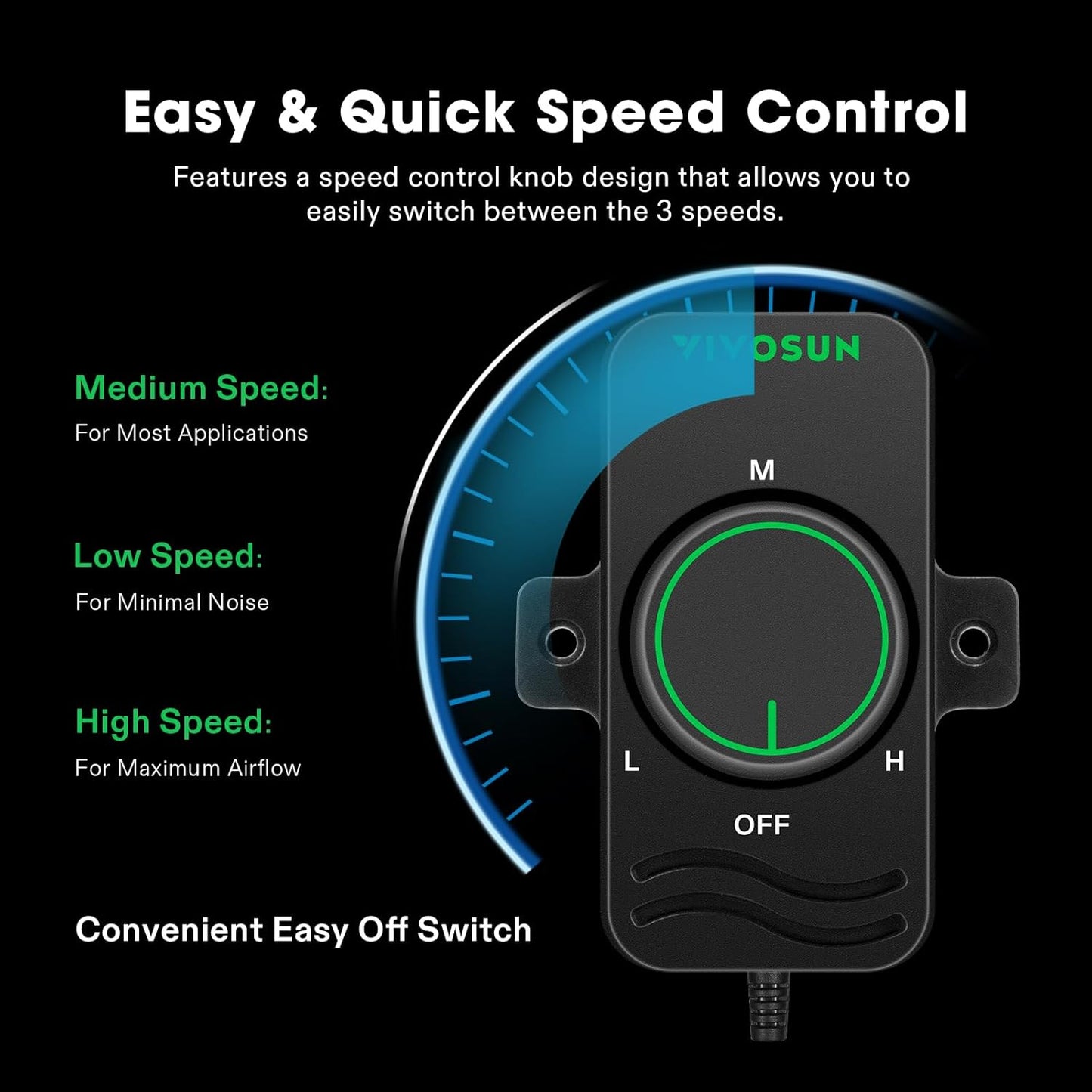 VIVOSUN Inline Booster Duct Fan 8” 430 CFM with Speed Controller, HVAC Exhaust Ventilation Fan with Low Noise for Basements, Bathrooms, Kitchens, Attics, Grow Tents